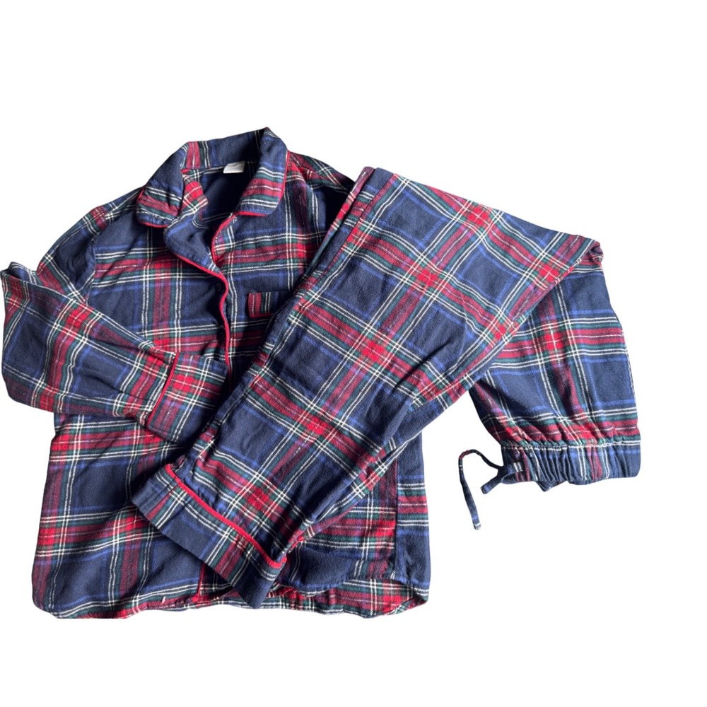 Liz Claiborne Plaid Pajama Set - Red and Blue